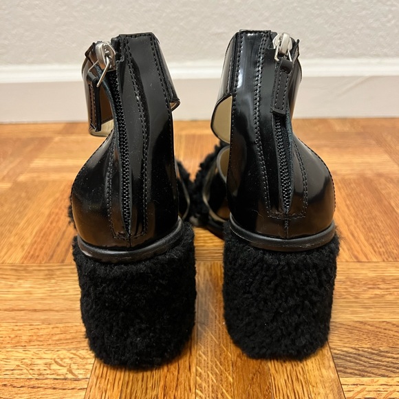 BCBGMaxAzria Faux Fur Block Heel Sandal - Picture 3 of 7